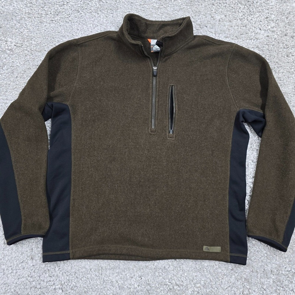 Vintage Nike ACG Mens Therma Fit 1/4 Zip Fleece Brown Size M Outdoor Hiking